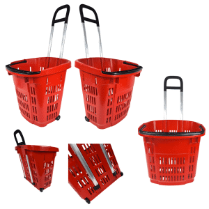 Vedettävä ostoskori teleskooppikahvalla 35L - Image 4
