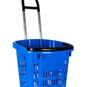 Vedettävä ostoskori teleskooppikahvalla 35L