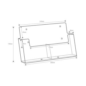 2-osainen esiteteline "Spree" A6, seinälle - Image 3