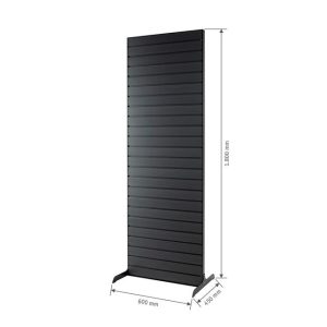 FlexiSlot® Slatwall Display "Construct Straight", mustalla kehyksellä - Image 4