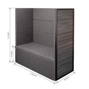 FlexiSlot® Slatwall Exhibition Seating "Construct Black" - Image 7