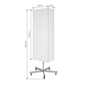 Mobile FlexiSlot® Slatwall tuoteteline - pyörivä - Image 5