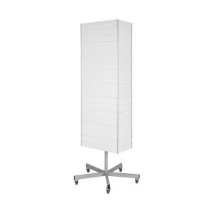 Mobile FlexiSlot® Slatwall tuoteteline - pyörivä