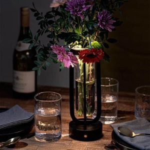 Securit® Ladattava LED pöytävalaisin "Florence Black" - Image 4