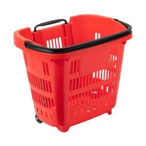 Vedettävä ostoskori teleskooppikahvalla 34L