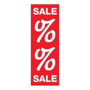 Alennusjuliste "% / SALE"