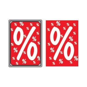Alennuskyltti "%"