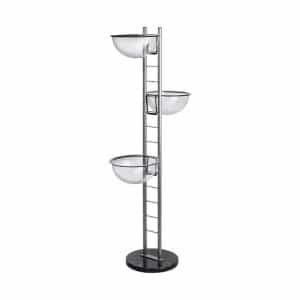 Esitelteline "Tondo" displaykulhoilla